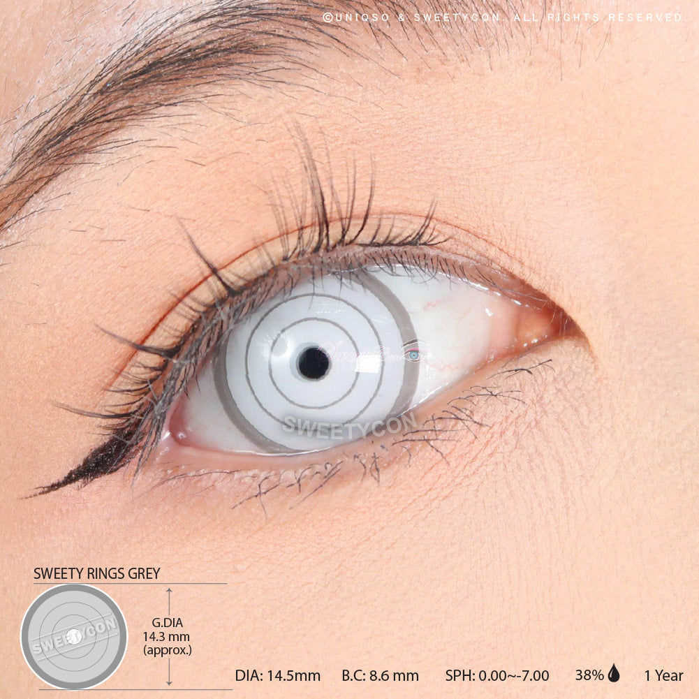 Sweety Crazy Rings Grey (1 lens/pack)-Crazy Contacts-UNIQSO UK