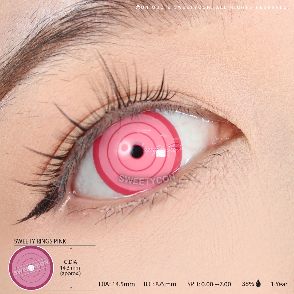 Sweety Crazy Rings Pink (1 lens/pack)-Crazy Contacts-UNIQSO UK