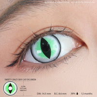 Sweety Crazy Sexy Cat Eye Green (1 lens/pack)-Crazy Contacts-UNIQSO UK