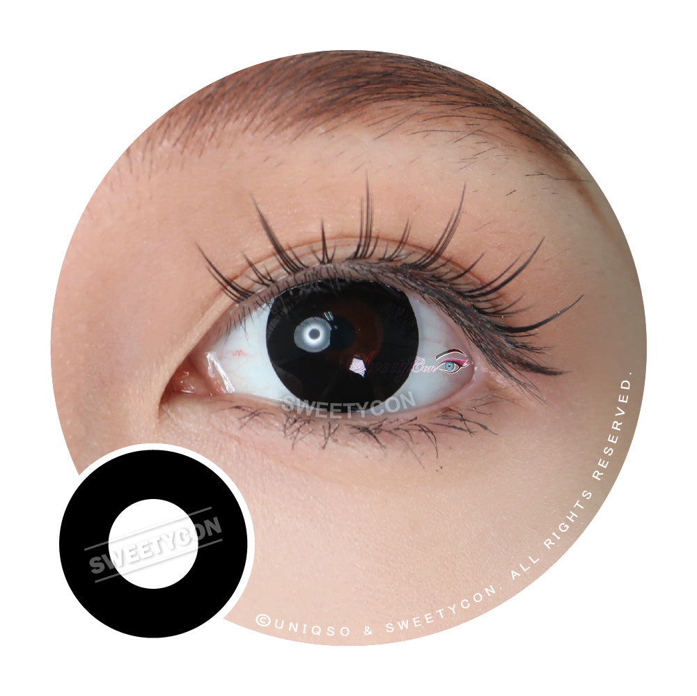 Sweety Crazy Solid Black (1 lens/pack)-Crazy Contacts-UNIQSO UK