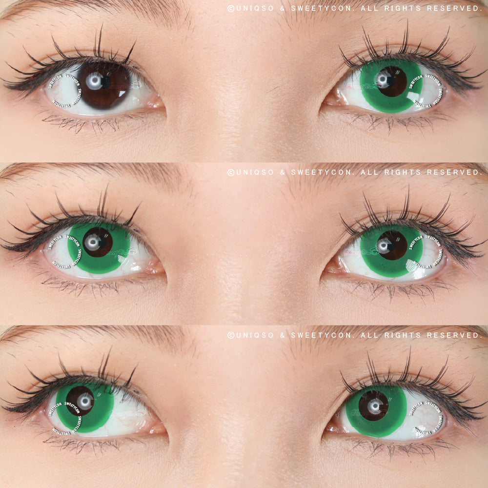 Sweety Crazy Solid Dark Green (1 lens/pack)-Crazy Contacts-UNIQSO UK