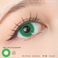 Sweety Crazy Solid Dark Green (1 lens/pack)-Crazy Contacts-UNIQSO UK