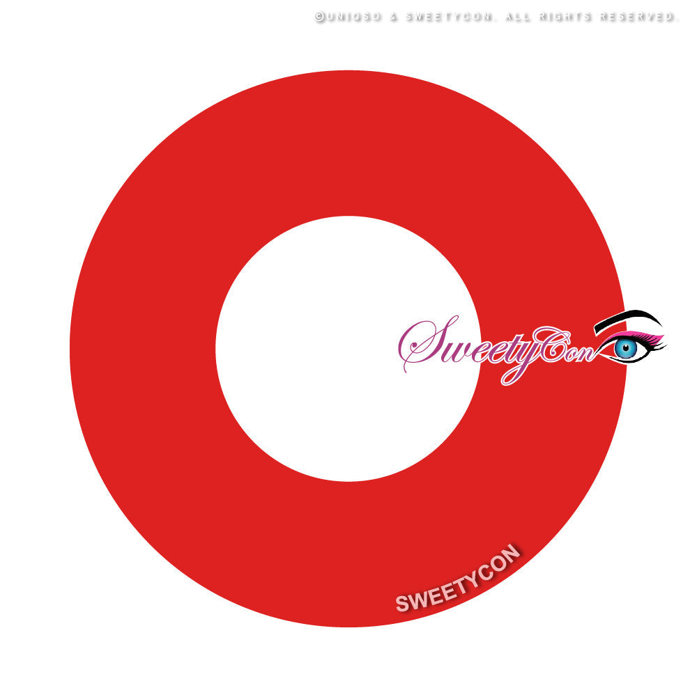 Sweety Crazy Solid Red (1 lens/pack)-Crazy Contacts-UNIQSO UK