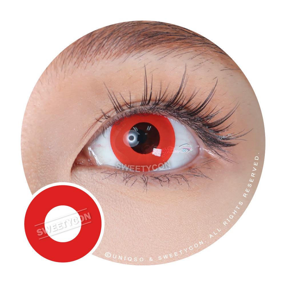 Sweety Crazy Solid Red (1 lens/pack)-Crazy Contacts-UNIQSO UK