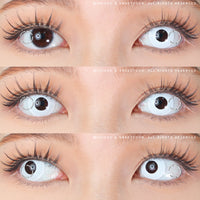 Sweety Crazy Solid White/Whiteout - 1 Day Disposable (1 lens/pack)-Crazy Contacts-UNIQSO UK