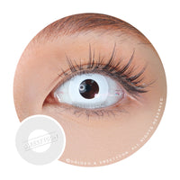 Sweety Crazy Solid White/Whiteout - With Prescription (1 lens/pack)-Crazy Contacts-UNIQSO UK
