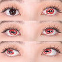 Sweety Crazy Twin Hex Red (1 lens/pack)-Crazy Contacts-UNIQSO UK