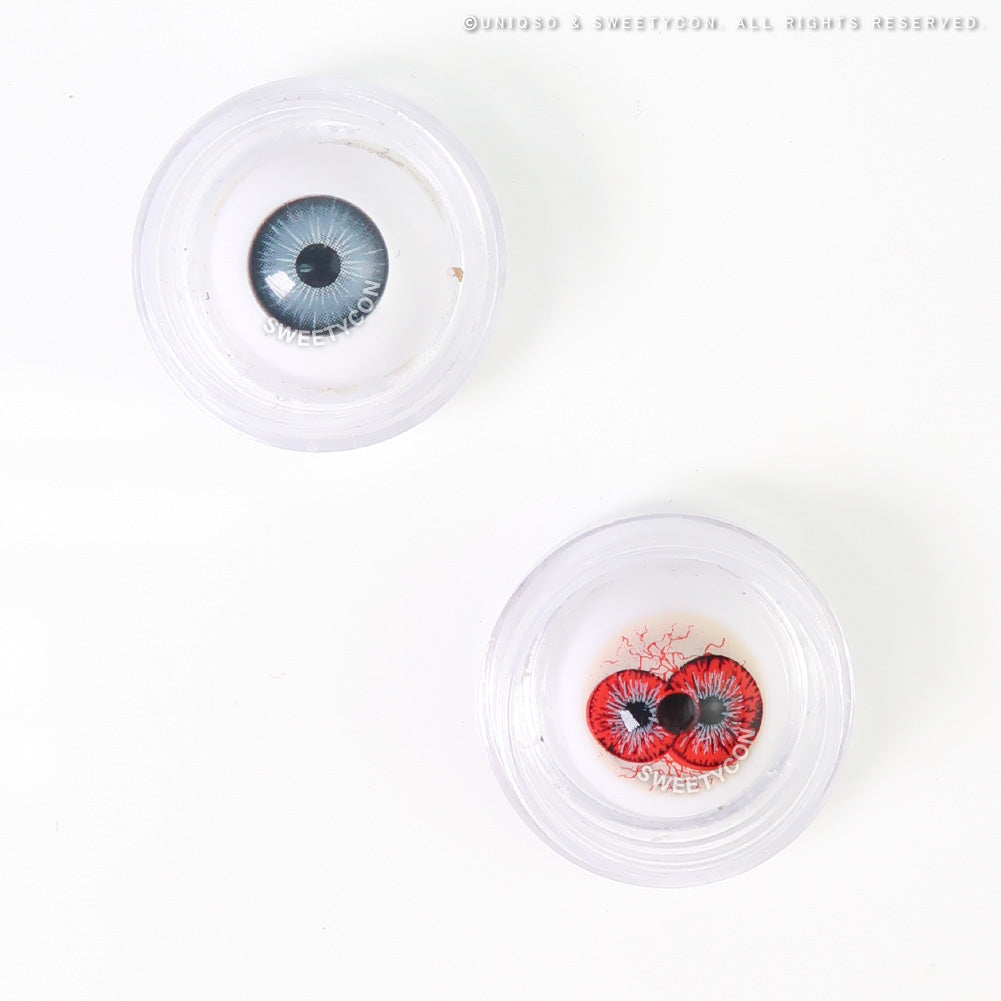 Sweety Crazy Twin Hex Red (1 lens/pack)-Crazy Contacts-UNIQSO UK