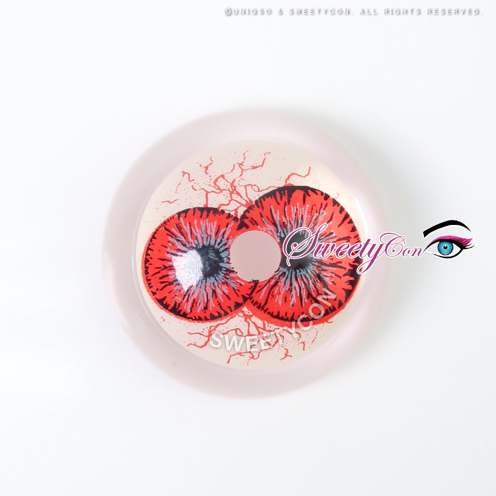 Sweety Crazy Twin Hex Red (1 lens/pack)-Crazy Contacts-UNIQSO UK