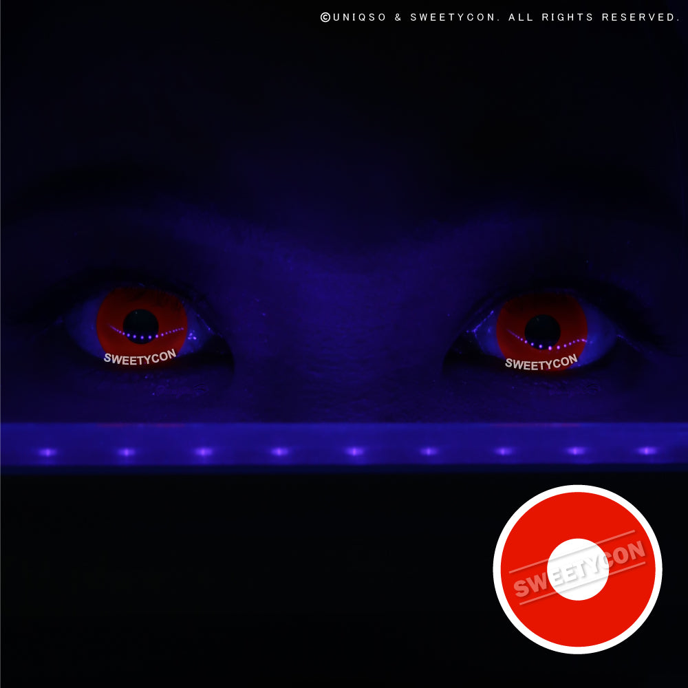 Sweety Crazy UV Glow Red (1 lens/pack)-UV Contacts-UNIQSO UK