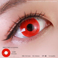 Sweety Crazy UV Glow Red (1 lens/pack)-UV Contacts-UNIQSO UK