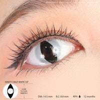 Sweety Crazy UV White Cat (1 lens/pack)-Crazy Contacts-UNIQSO UK