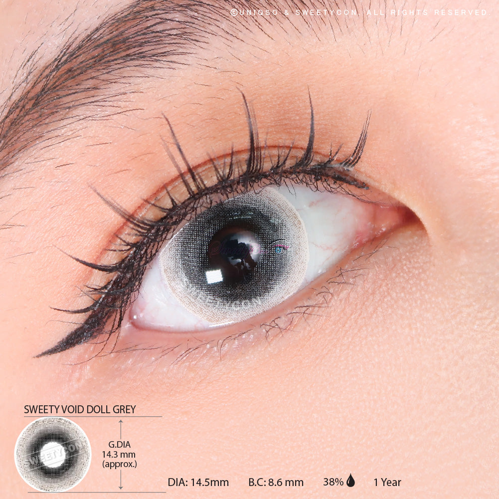 Sweety Crazy Void Doll Grey (1 lens/pack)-Crazy Contacts-UNIQSO UK