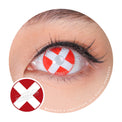 Sweety Crazy White Cross Red Eye (1 lens/pack)-Crazy Contacts-UNIQSO UK