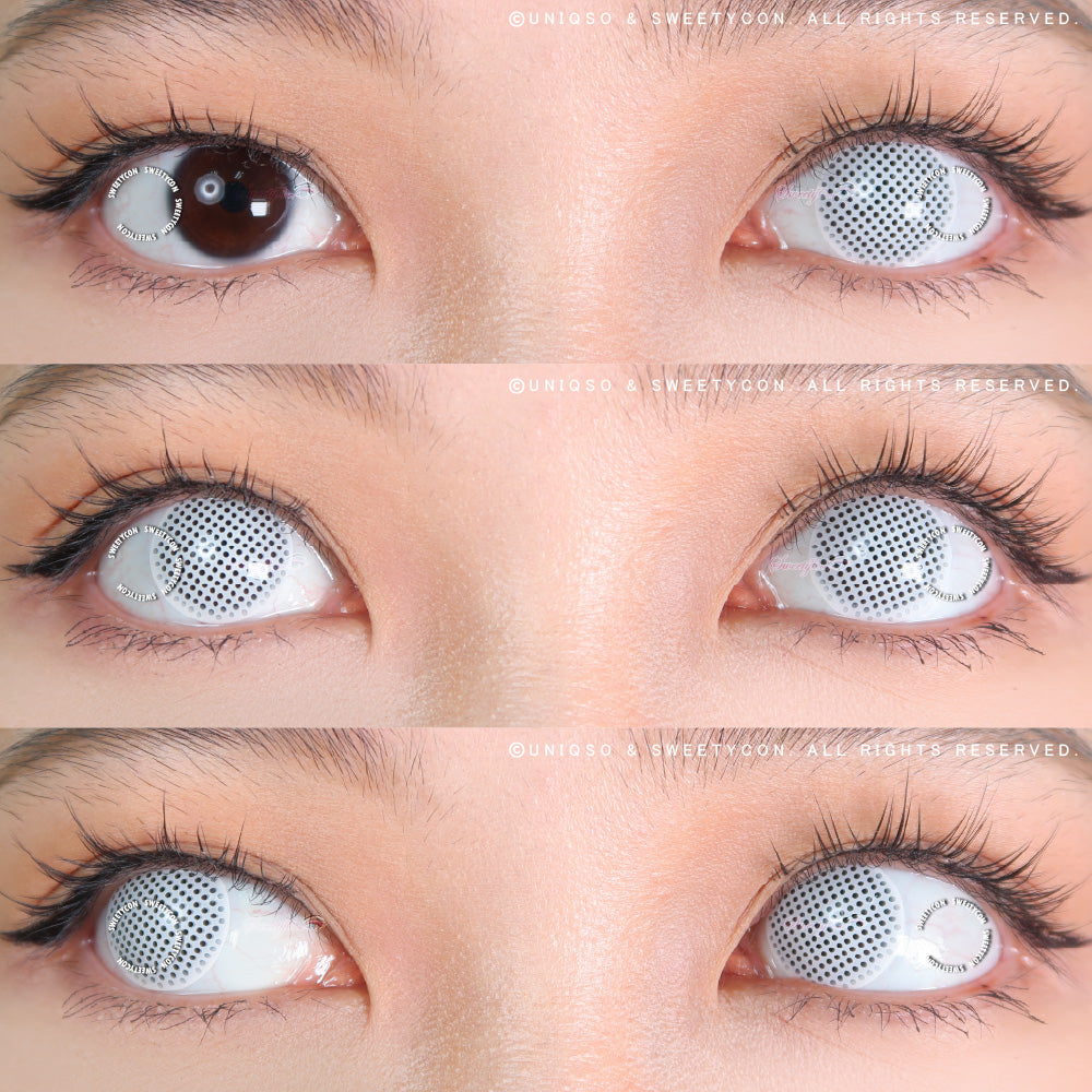 Sweety Crazy White Screen/White Mesh (1 lens/pack)-Crazy Contacts-UNIQSO UK