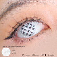 Sweety Crazy White Screen/White Mesh (1 lens/pack)-Crazy Contacts-UNIQSO UK