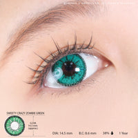 Sweety Crazy Zombie Green (1 lens/pack)-Crazy Contacts-UNIQSO UK
