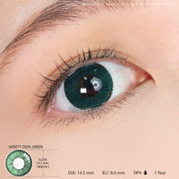 Sweety Devil Green (1 lens/pack)-Colored Contacts-UNIQSO UK