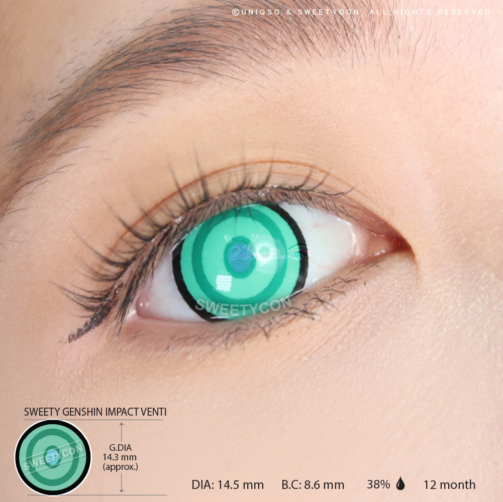 Sweety Crazy Green Ring (1 lens/pack)-Colored Contacts-UNIQSO UK
