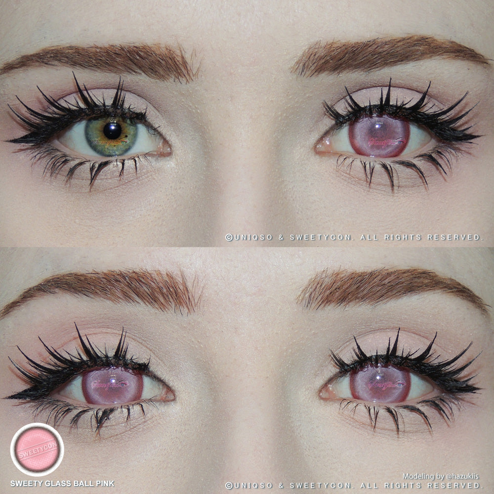 Sweety Glass Ball Pink (1 lens/pack)-Colored Contacts-UNIQSO UK