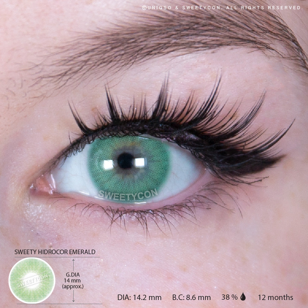 Sweety Hidrocor Emerald (1 lens/pack)-Colored Contacts-UNIQSO UK