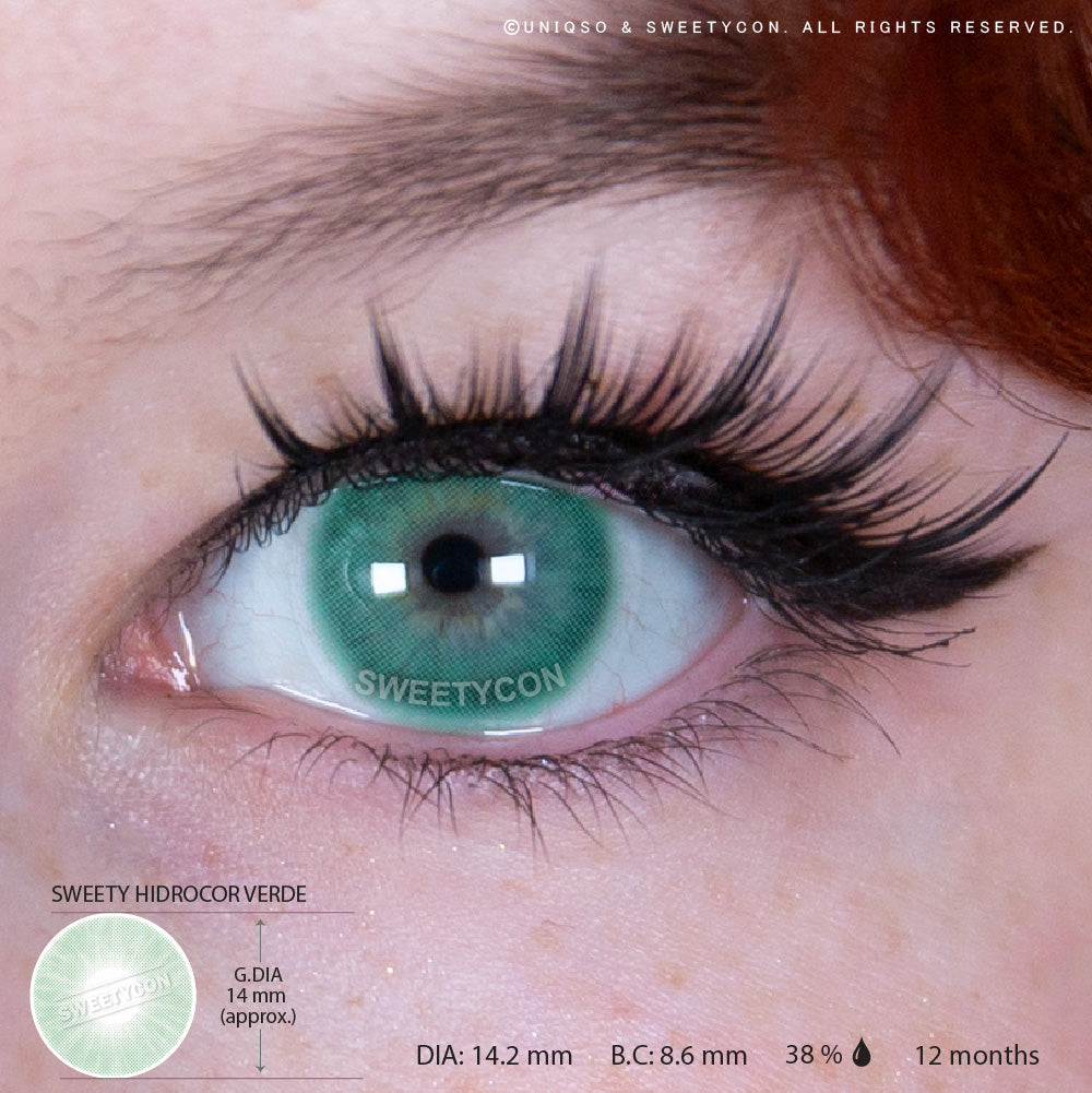 Sweety Hidrocor Verde (1 lens/pack)-Colored Contacts-UNIQSO UK