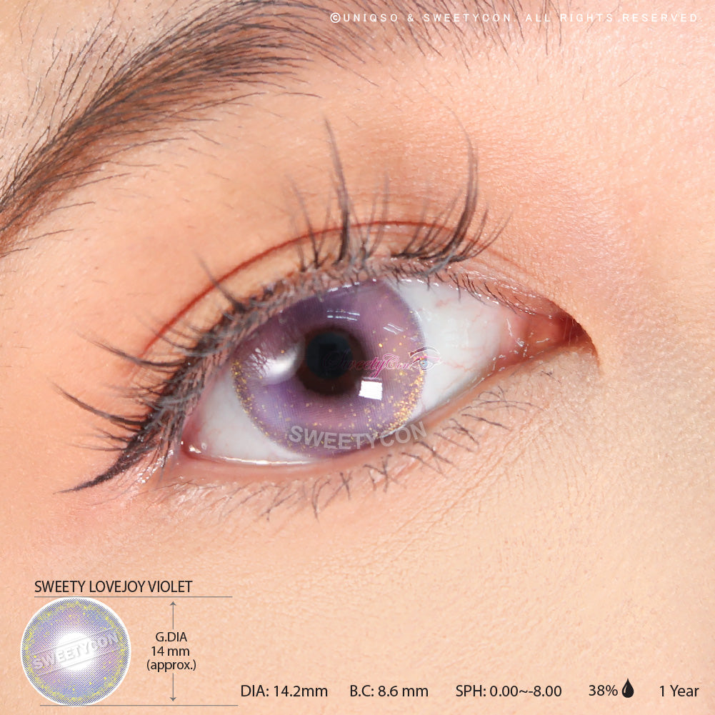 Sweety Lovejoy Violet (1 lens/pack)-Colored Contacts-UNIQSO UK