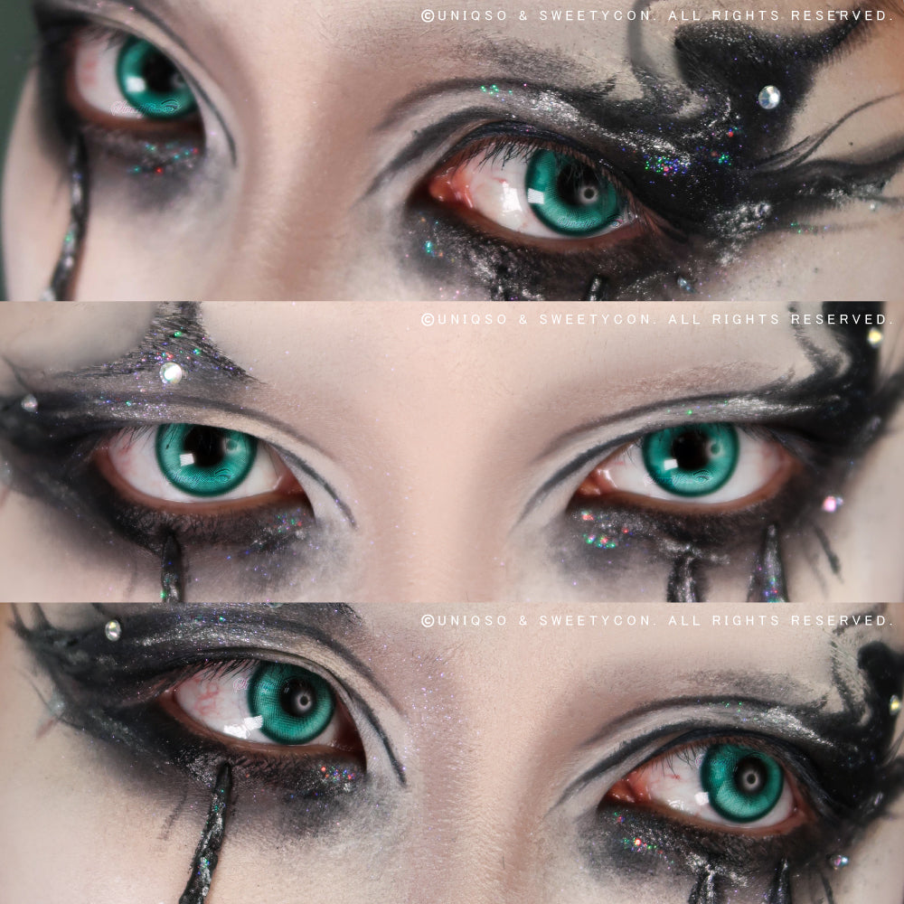 Sweety Magic Pop Cyan Green (1 lens/pack)-Colored Contacts-UNIQSO UK