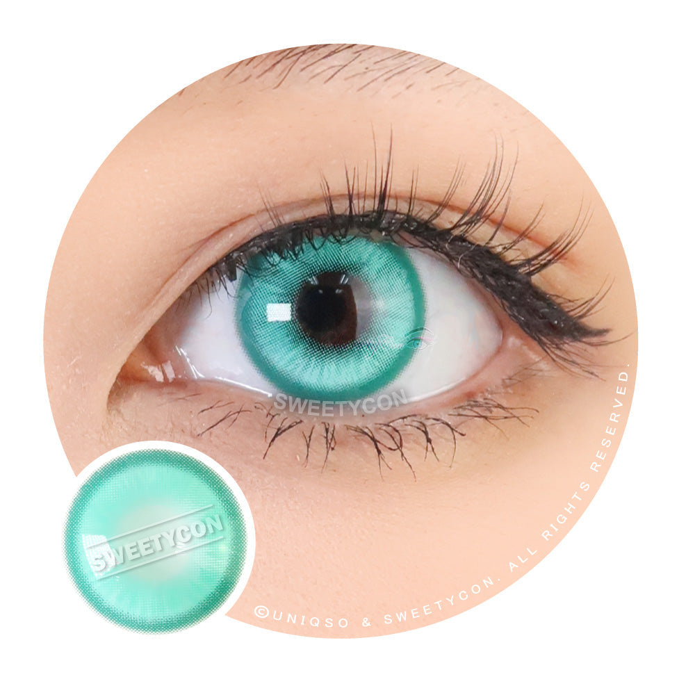 Sweety Magic Pop Cyan Green (1 lens/pack)-Colored Contacts-UNIQSO UK