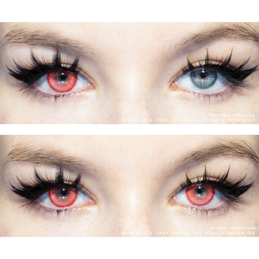 Sweety Magic Pop Red (1 lens/pack)-Colored Contacts-UNIQSO UK