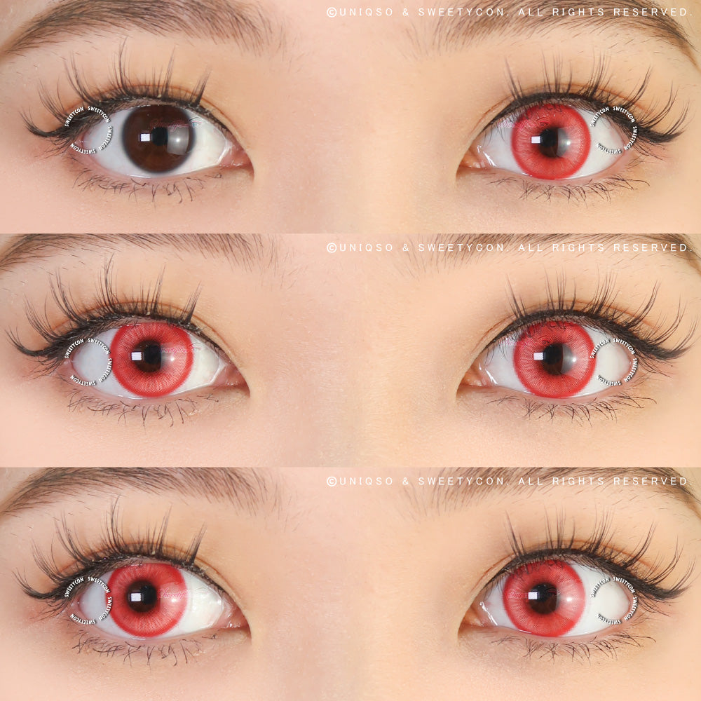 Sweety Magic Pop Red (1 lens/pack)-Colored Contacts-UNIQSO UK