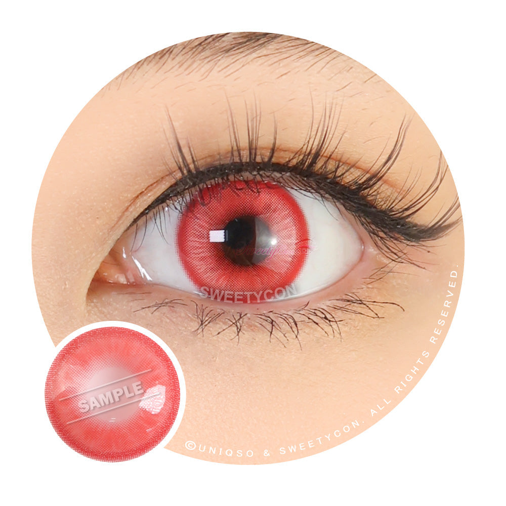 Sweety Magic Pop Red (1 lens/pack)-Colored Contacts-UNIQSO UK