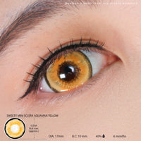Sweety Mini Sclera Aquaman Yellow (1 lens/pack)-Mini Sclera Contacts-UNIQSO UK