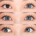 Sweety Mini Sclera Black Spiral (1 lens/pack)-Mini Sclera Contacts-UNIQSO UK