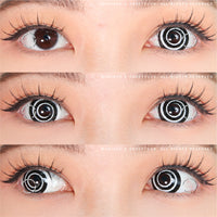 Sweety Mini Sclera Black Spiral (1 lens/pack)-Mini Sclera Contacts-UNIQSO UK
