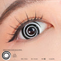 Sweety Mini Sclera Black Spiral (1 lens/pack)-Mini Sclera Contacts-UNIQSO UK