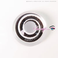Sweety Mini Sclera Black Spiral (1 lens/pack)-Mini Sclera Contacts-UNIQSO UK