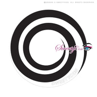 Sweety Mini Sclera Black Spiral (1 lens/pack)-Mini Sclera Contacts-UNIQSO UK