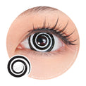 Sweety Mini Sclera Black Spiral (1 lens/pack)-Mini Sclera Contacts-UNIQSO UK