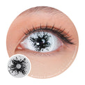 Sweety Mini Sclera Black Splash (1 lens/pack)-Mini Sclera Contacts-UNIQSO UK