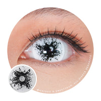 Sweety Mini Sclera Black Splash (1 lens/pack)-Mini Sclera Contacts-UNIQSO UK