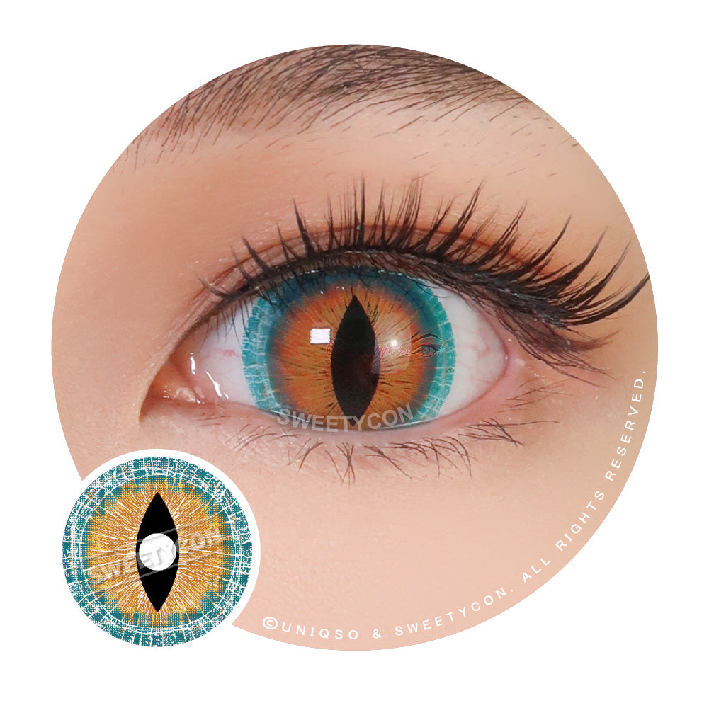 Sweety Mini Sclera Brown Lizard (1 lens/pack)-Mini Sclera Contacts-UNIQSO UK