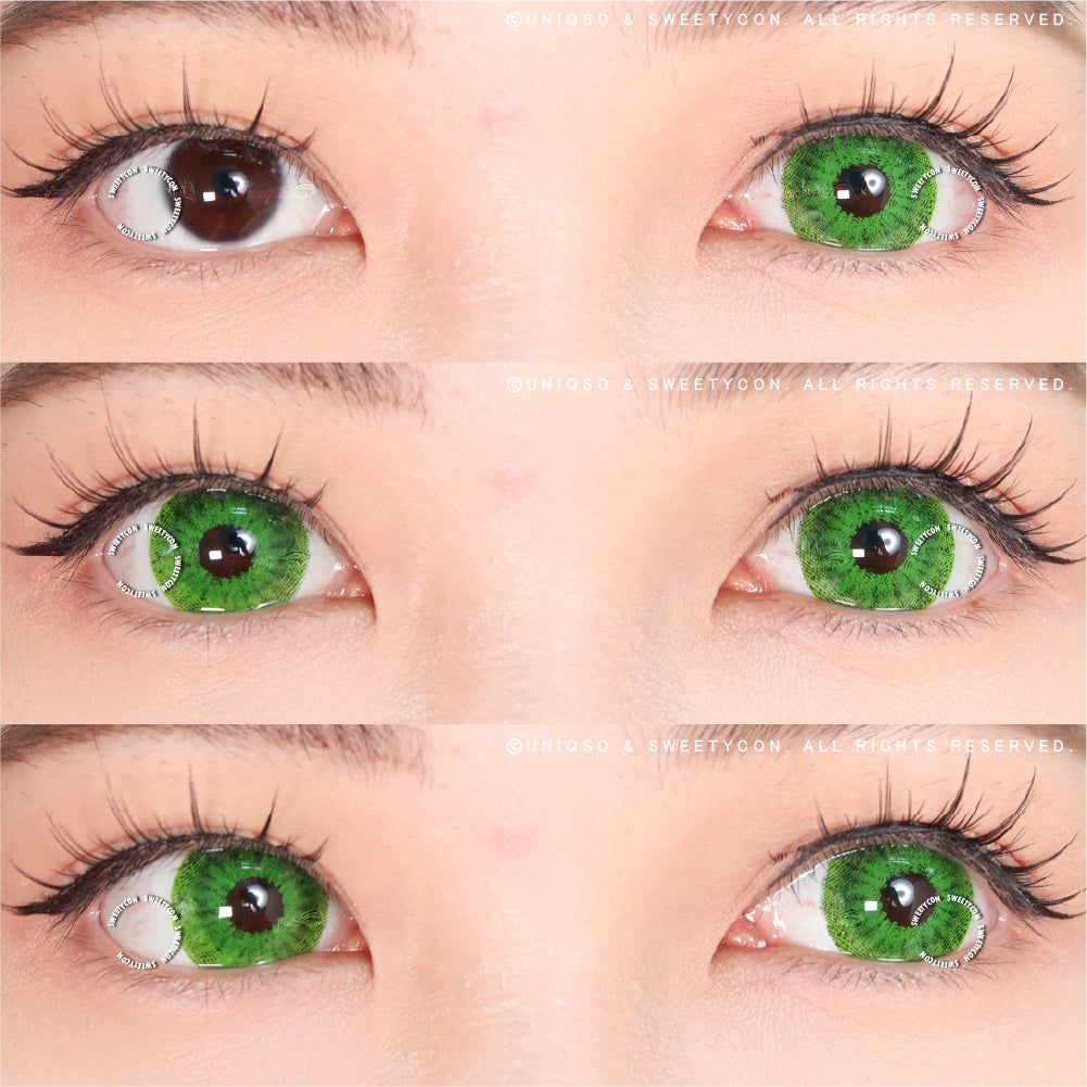 Sweety Mini Sclera Green Devil (1 lens/pack)-Mini Sclera Contacts-UNIQSO UK