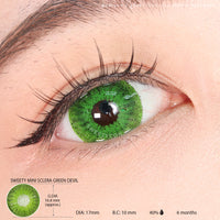 Sweety Mini Sclera Green Devil (1 lens/pack)-Mini Sclera Contacts-UNIQSO UK
