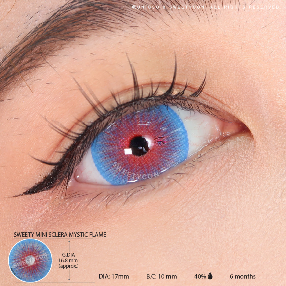 Sweety Mini Sclera Mystic Flame (1 lens/pack)-Mini Sclera Contacts-UNIQSO UK