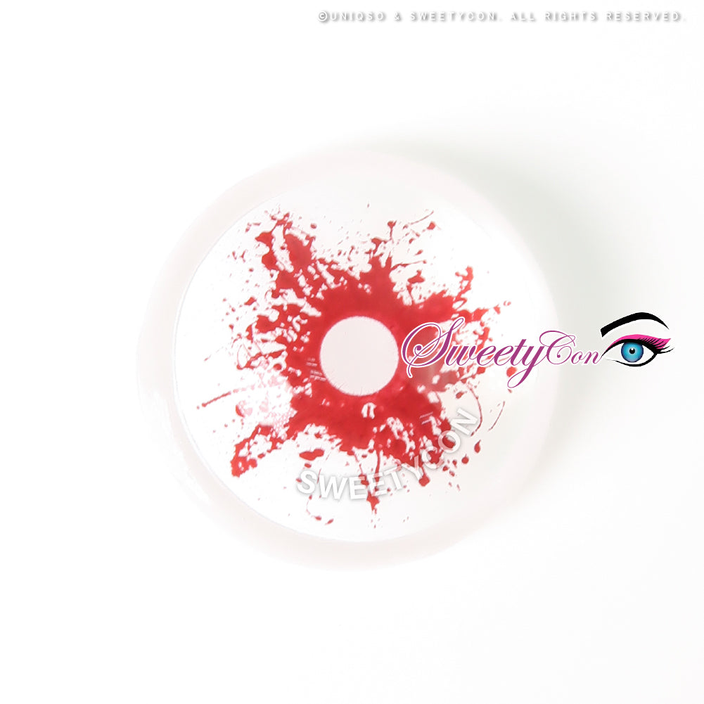 Sweety Mini Sclera Red Splash (1 lens/pack)-Mini Sclera Contacts-UNIQSO UK