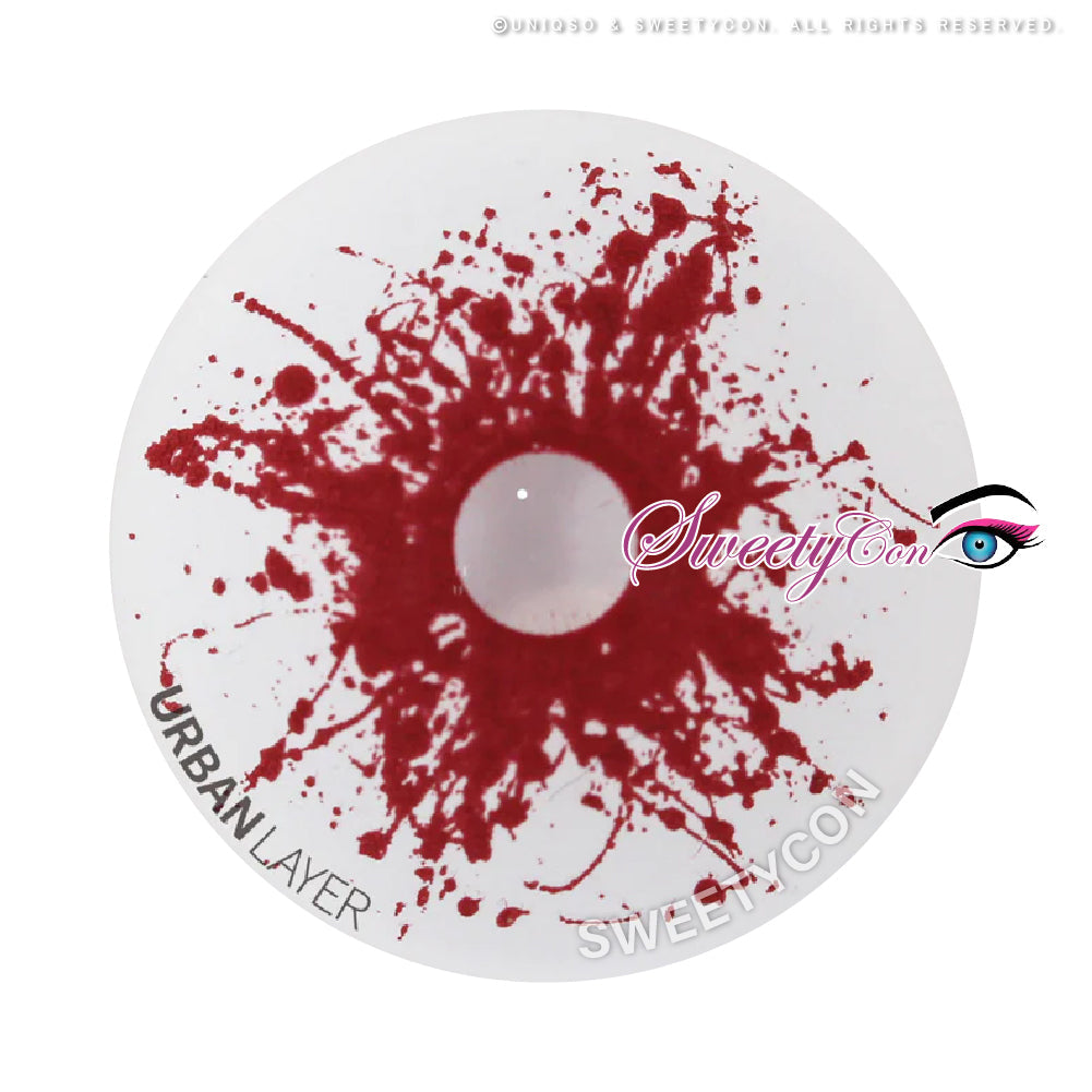 Sweety Mini Sclera Red Splash (1 lens/pack)-Mini Sclera Contacts-UNIQSO UK