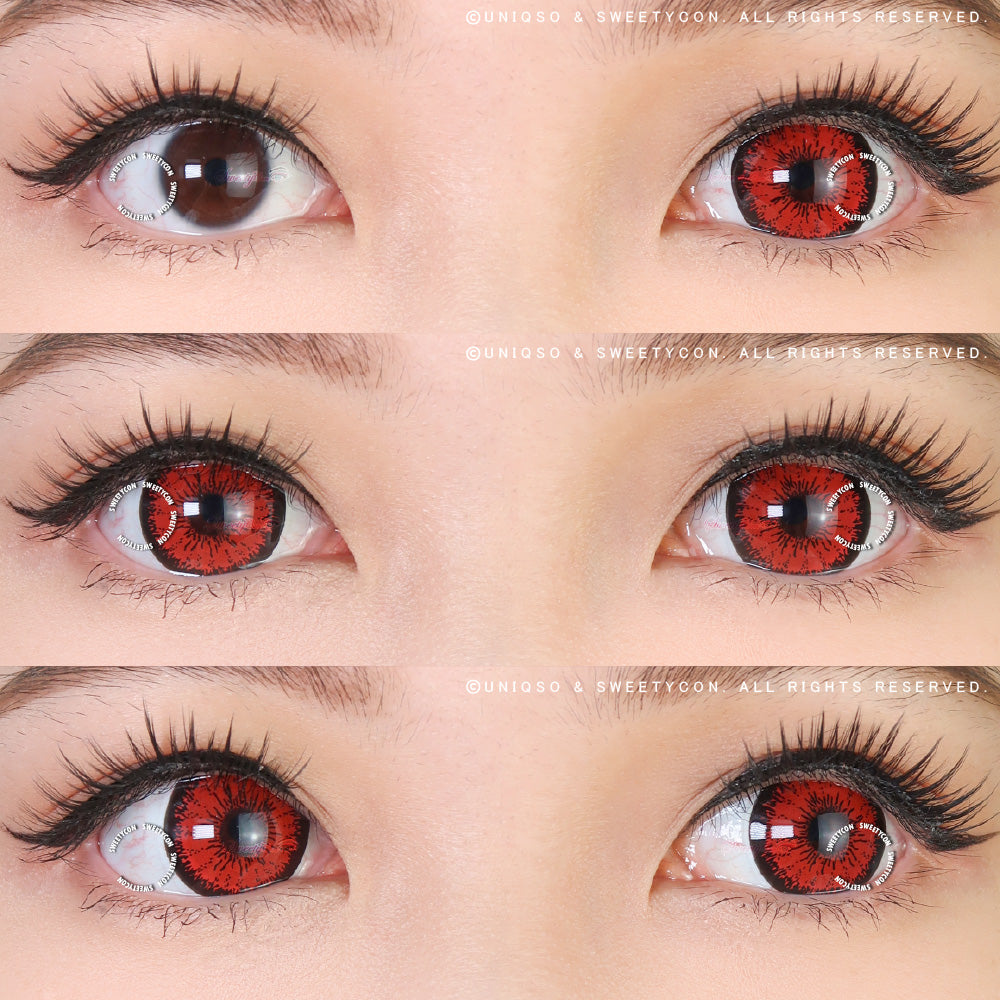 Sweety Mini Sclera Tokyo N Red (1 lens/pack)-Mini Sclera Contacts-UNIQSO UK