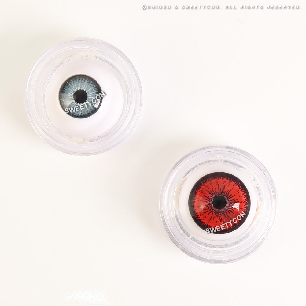 Sweety Mini Sclera Tokyo N Red (1 lens/pack)-Mini Sclera Contacts-UNIQSO UK