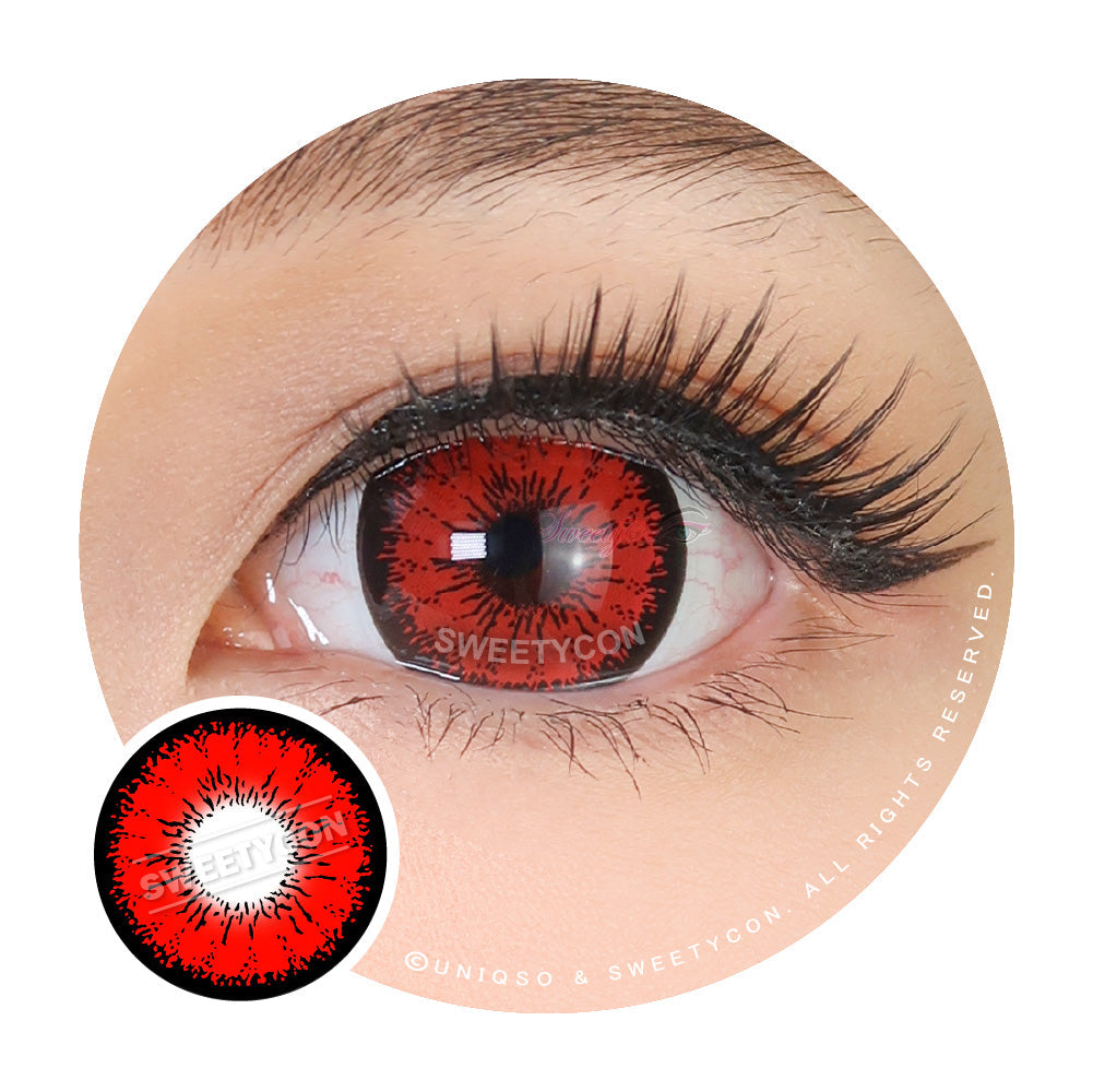 Sweety Mini Sclera Tokyo N Red (1 lens/pack)-Mini Sclera Contacts-UNIQSO UK